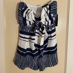 NWT Strapless Nautical Romper